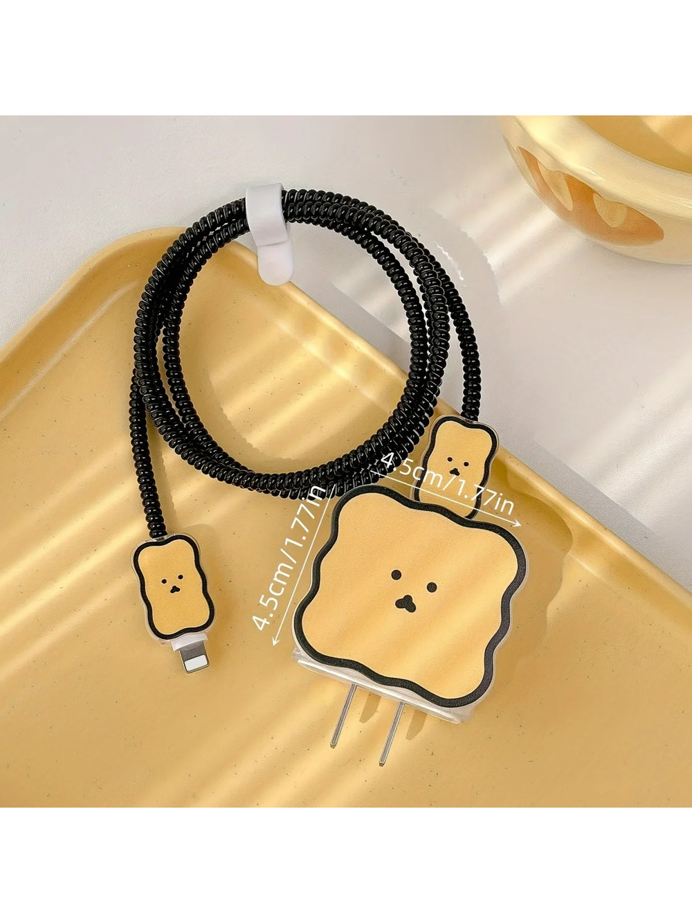 Cute Yellow Face iPhone CHarger Protector P28